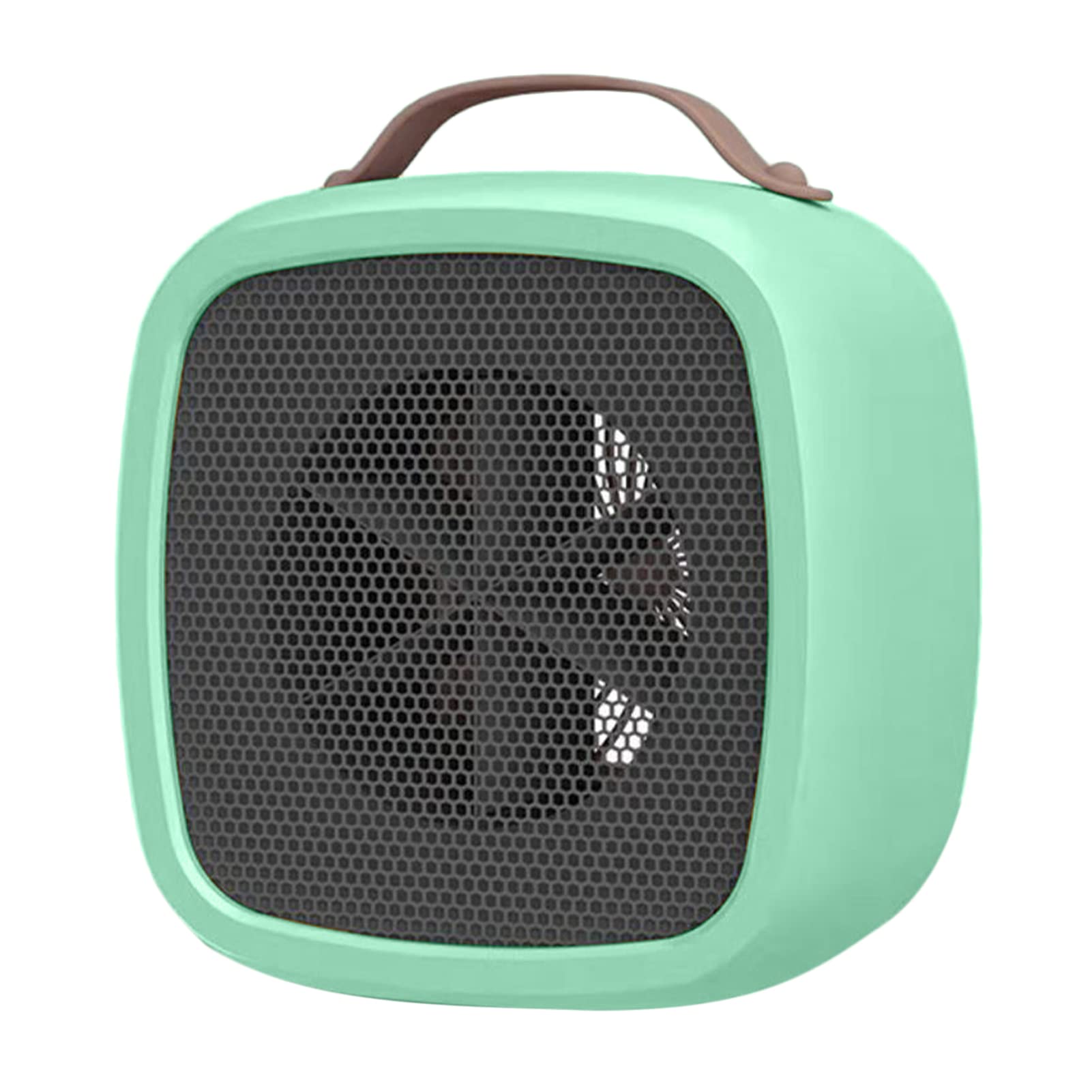 GlomoraElectric Heater Fan, Portable Desktop Warmth Device with Handle for Home & Office, Overheat Protection 220V CN Plug(Xiaofang heater green (overheating protection))