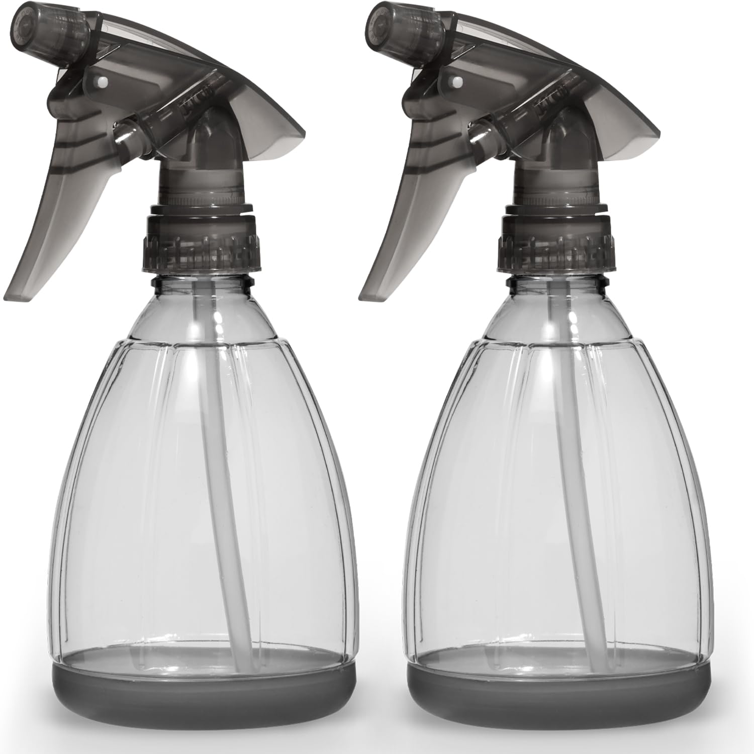 Bar5F Plastic Spray Bottle, 12 oz | Leak Proof, Empty, Trigger Handle, Adjustable Fine to Stream Output, Refillable, Heavy Duty Sprayer for Hair Salons & Spas, Household Cleaners, Cooking | Smoke Grey