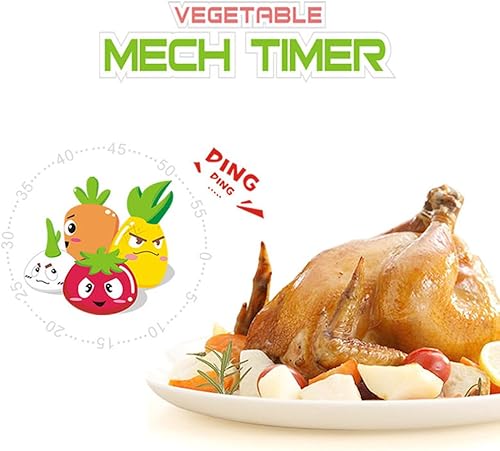 Miniatura 4 de Temporizadores de hortalizas de dibujos animados lindos de 60 minutos, temporizador mecánico de cocina de cocina, contadores de alarma ruidosos,