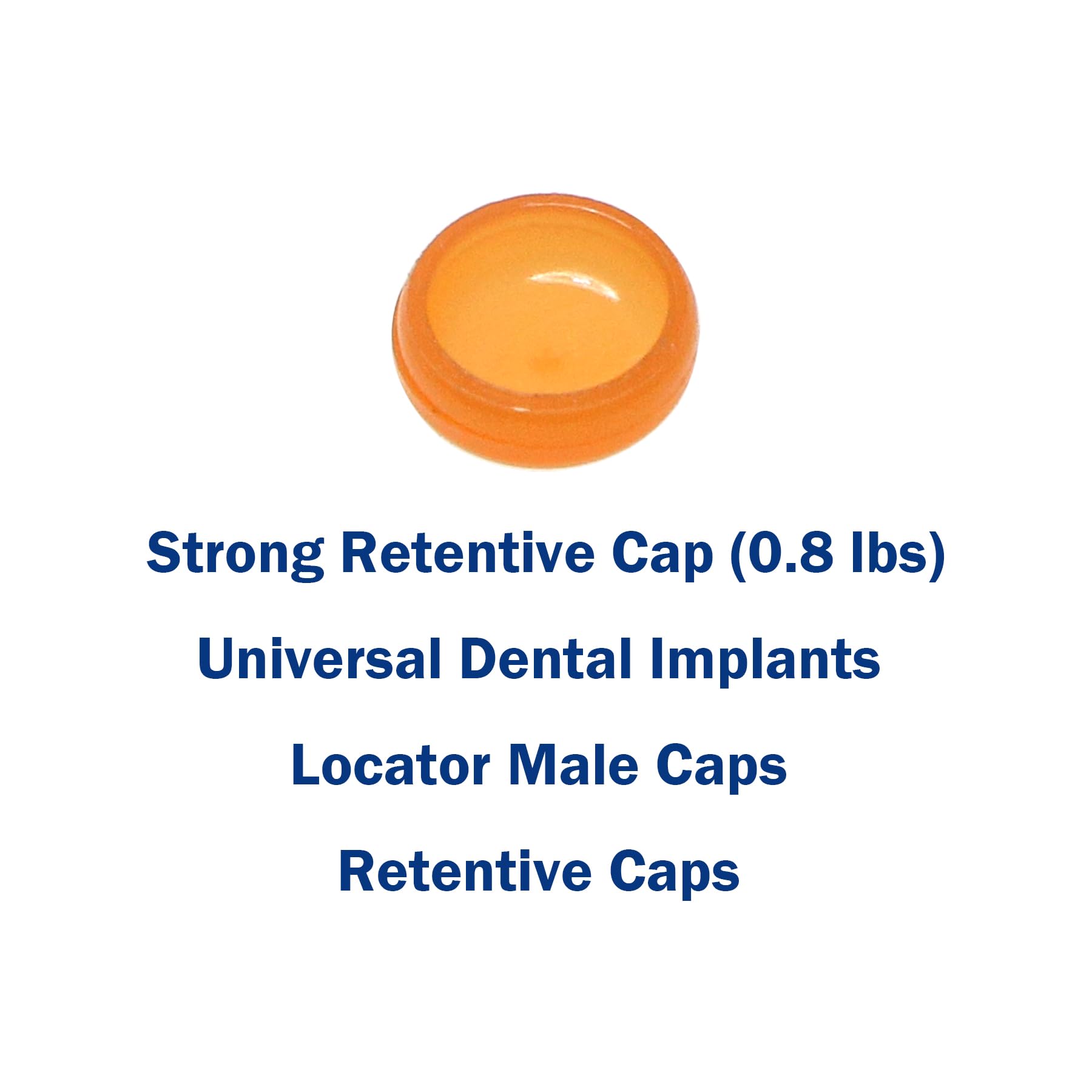 Universal Overdenture Retention Male Caps Metal Housing Kit