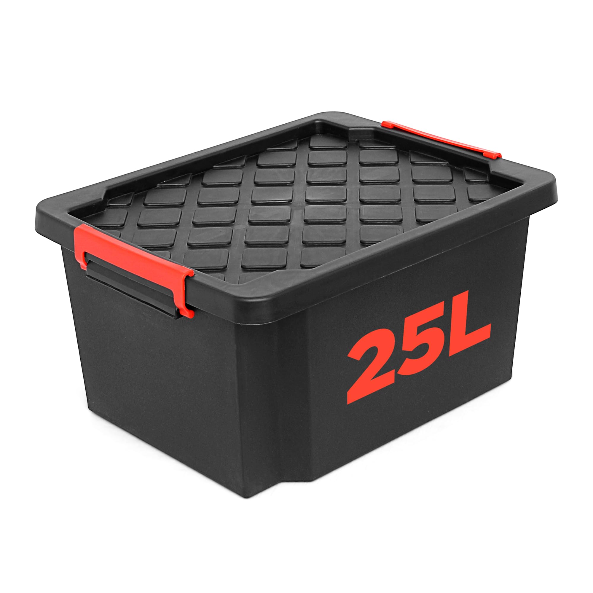 NOVECRAFTO 25L Small Storage Box with Lid – Heavy-Duty Storage Box