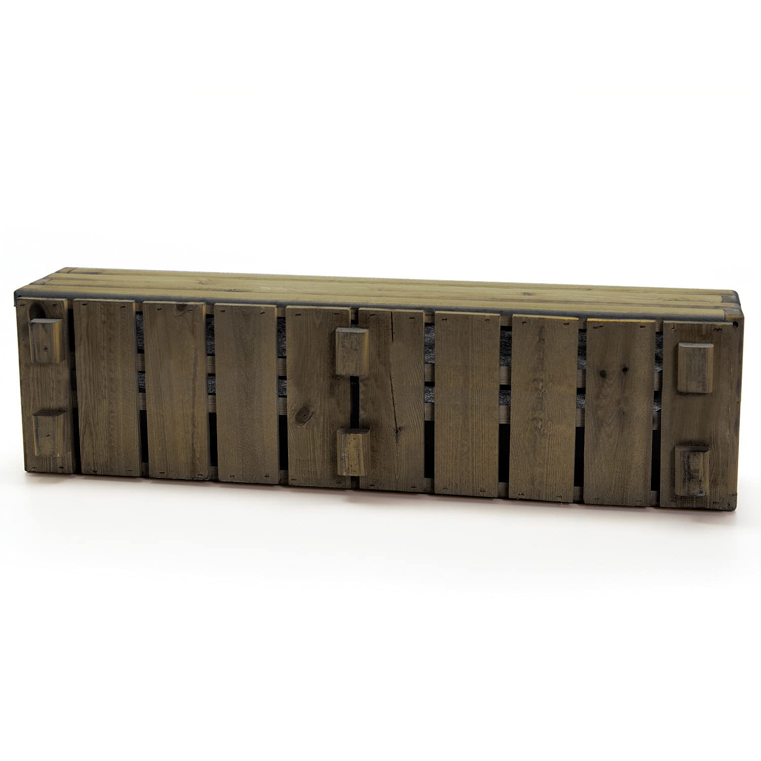 Pflanzkasten Akzent 120 Kiefer dunkel geölt 118 x 40 x 30 cm Holz Blumenkasten Balkon Terrasse