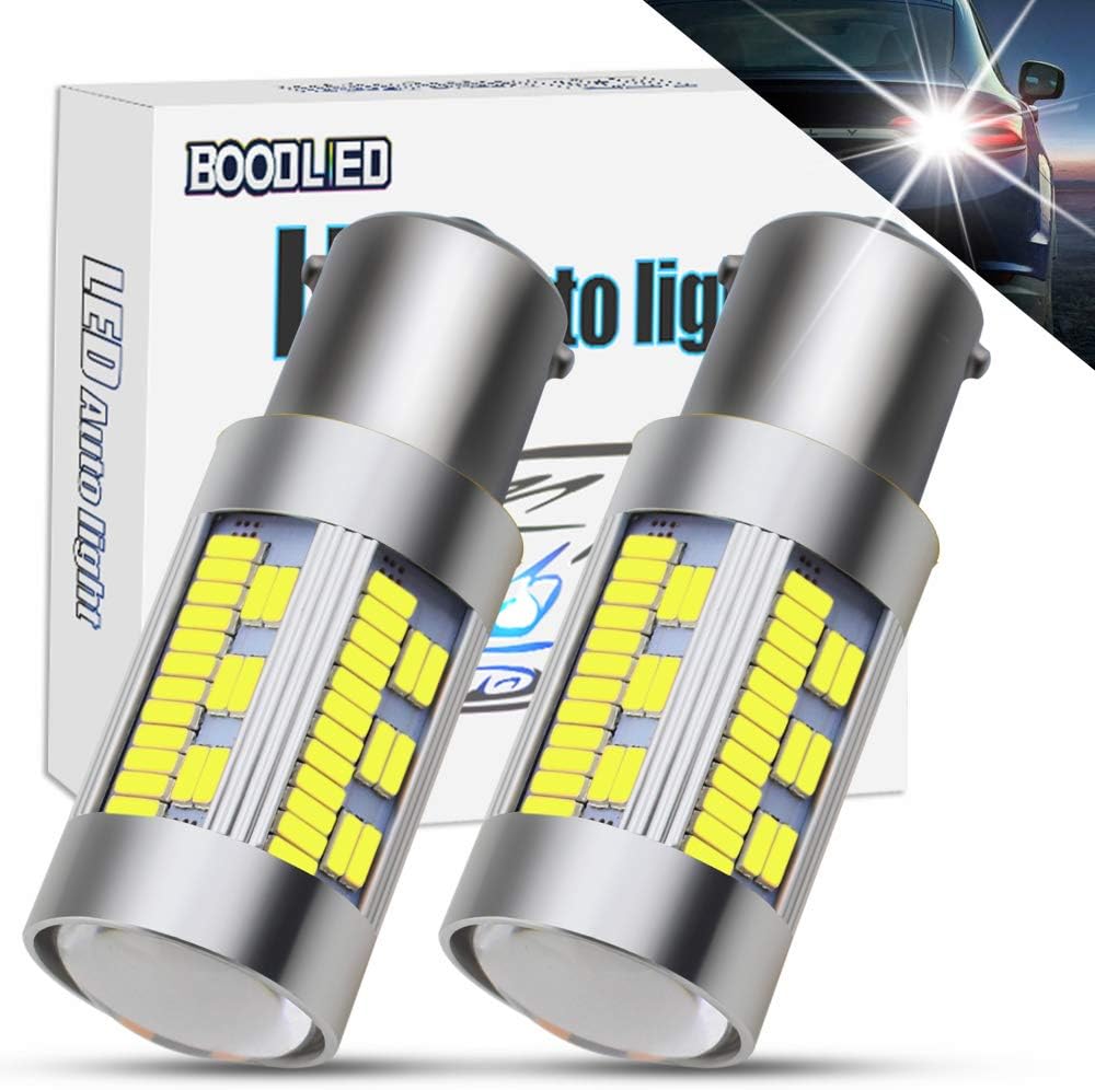 BOODLIED 20Watts No Hyper Flash 1156 P21W 1141 BA15S LED LED Bulbs High Power 4014 105SMD LED Lamps For Reverse Lights,Turn Signal Lights(No Load Resistor Required),Xenon White.