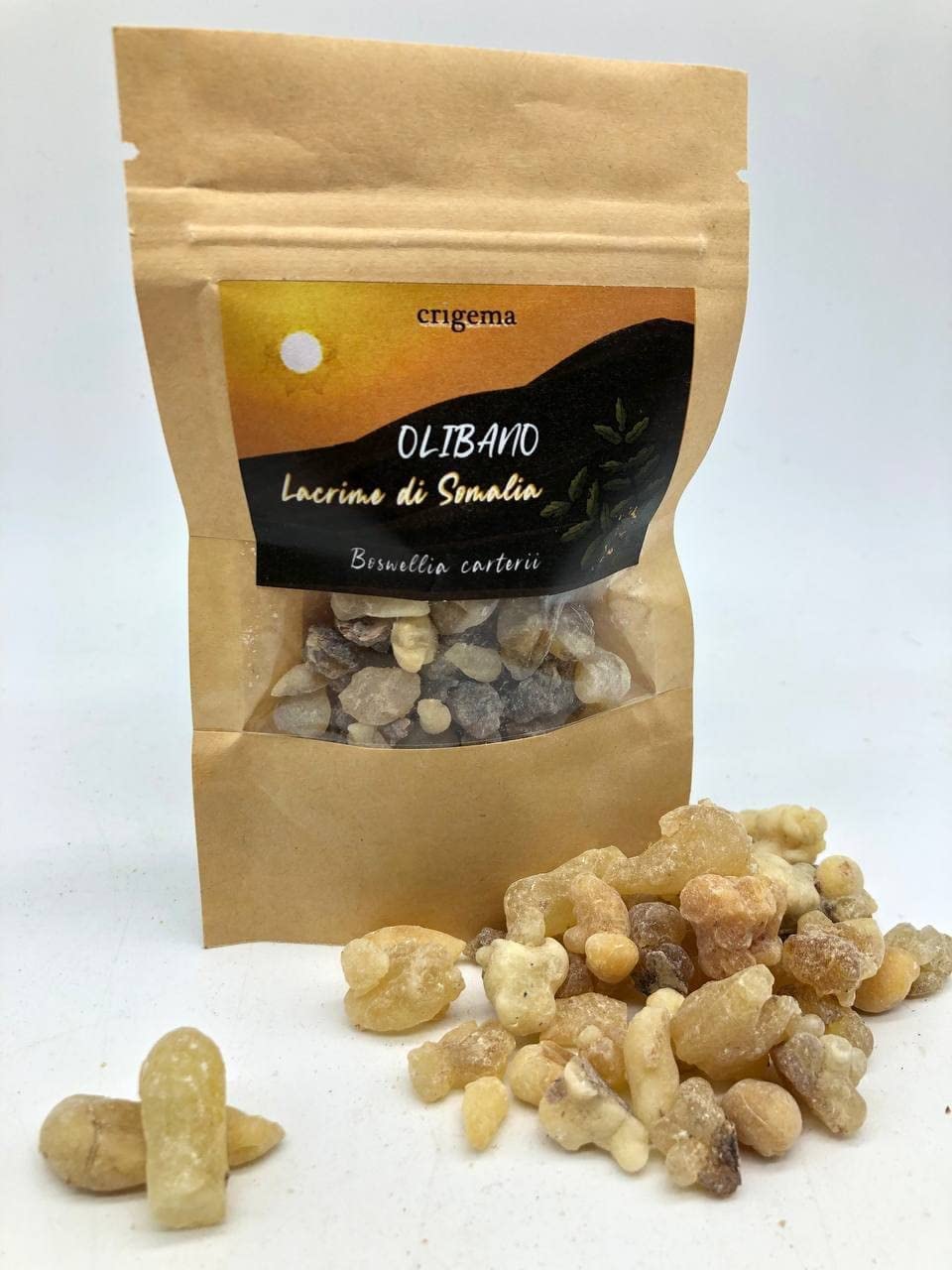 Incenso Lacrime di Somalia - Olibano in grani - 500g - Resina Naturale al 100% - Grani Grandi (0,5-3cm) - Boswellia Carterii - Somalia
