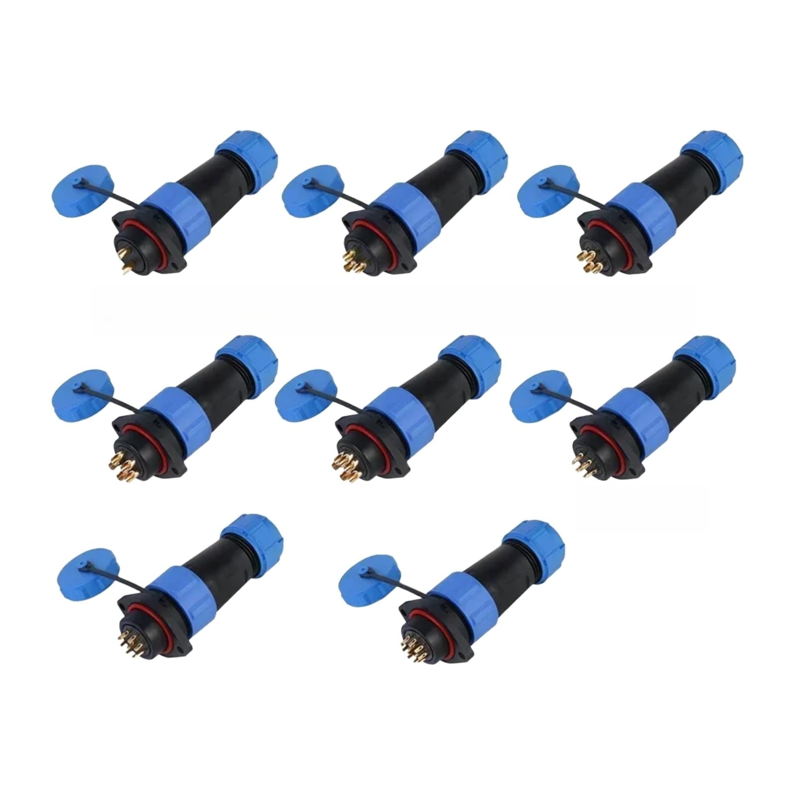 Conector impermeable IP68 SP21 de 12 pines para iluminación de exterior