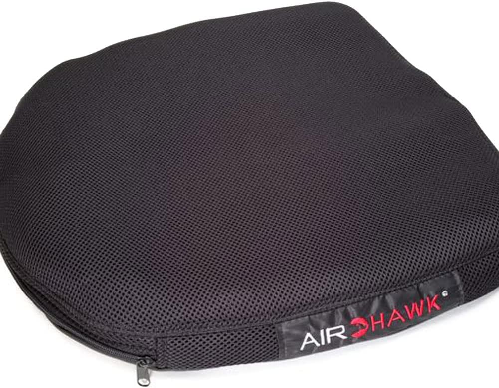 AIRHAWK Ergonomic Medically Tested Office/Car Chair Cushion for Long Sitting - Tailbone & Lower Back Pain Relief - Includes Mesh Cover, Insert, Hand Pump