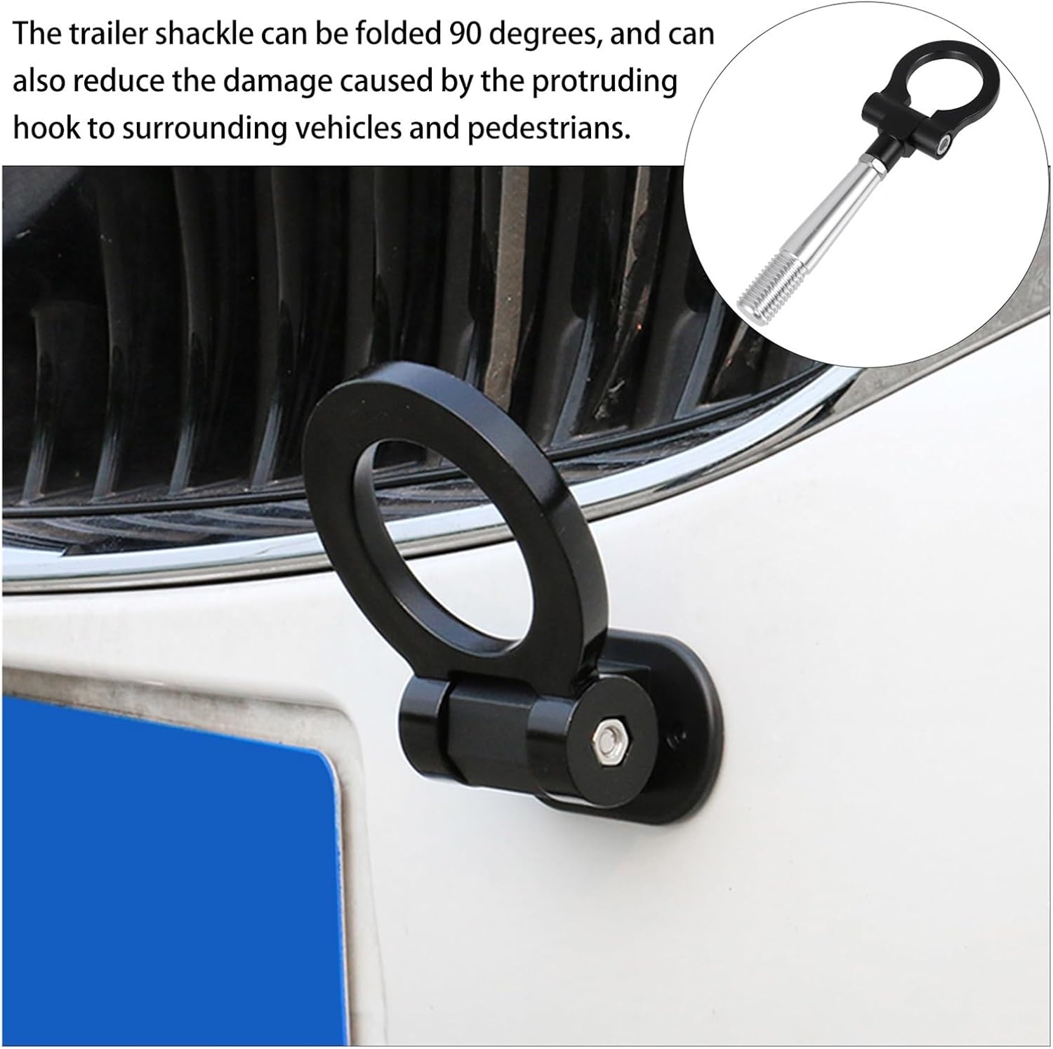 Trailer Hitches, Trailer Hitch Universal Ring Automobile Repacking Tow Hook Front Bumper Aluminum