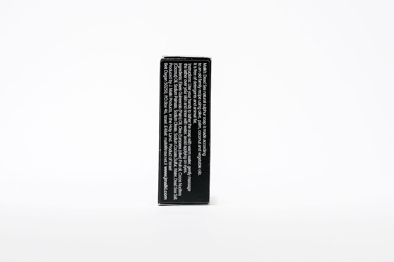 Malki Dead Sea Products Natural Sulfur Soap | Natural Face & Body Sulfur Soap Bar | Soothe Acne and Dry Skin Naturally