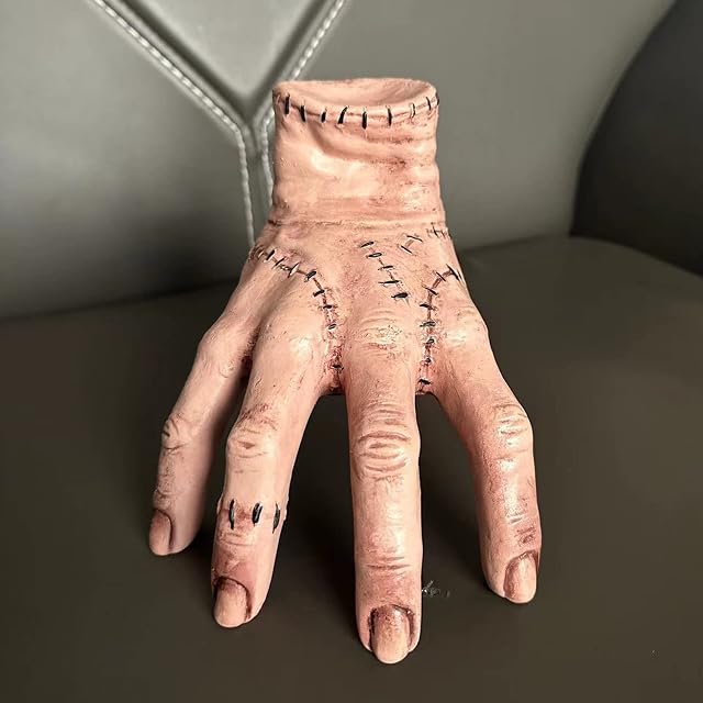 Thing Addams Family Hand,Wednesday Addams Hand Props,Wednesday Addams Hand Action Figure Anime,Thing Figurine Hand Model,Thing from Wednesday Cosplay Hand Scary Props Decorations Gift For Fans Party