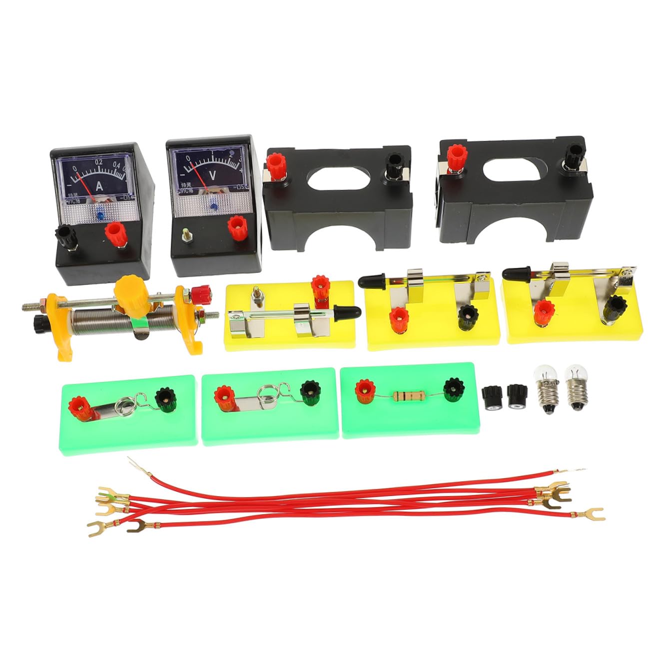 Didiseaon Kit de Experimentos de Electricidad para Secundaria Diseño Portátil y Material PVC para Aprendizaje Práctico de Física Color Aleatorio