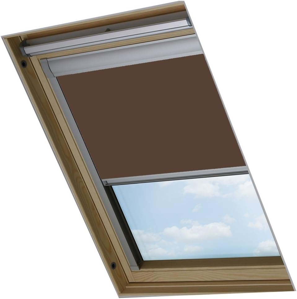 Bloc Skylight Blind for Fakro Roof Windows Blockout, Polyester, Brown, 90x15x7 cm