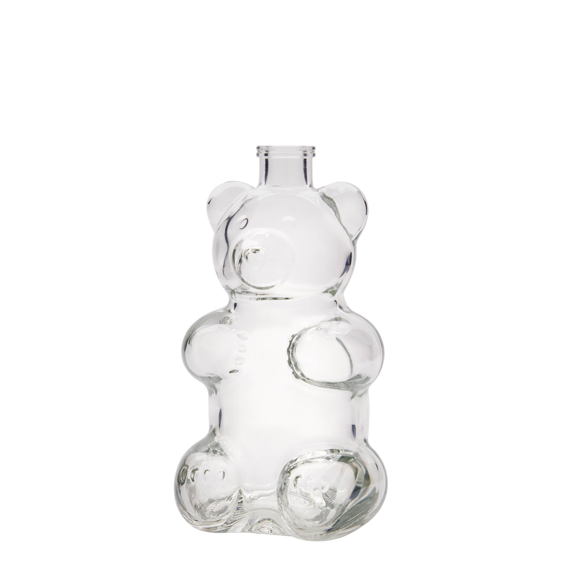 12er Set 350 ml Glasflasche Bär aus Klarglas mit Griffkorken aus Holz für Liköre Spirituosen Säfte kreative Geschenkideen und dekorative Abfüllungen