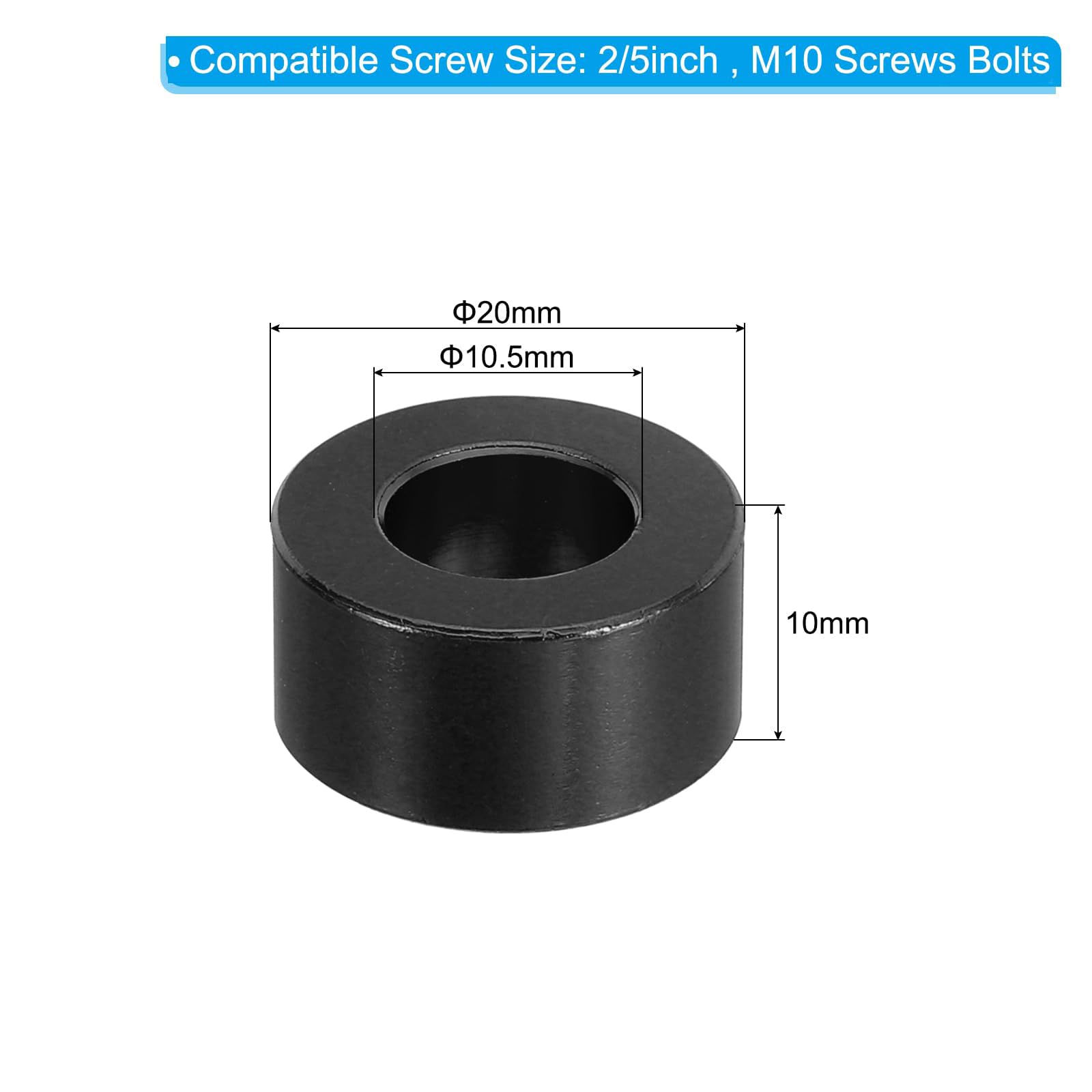 Unifizz M10 Black Aluminium Spacers - Image 2