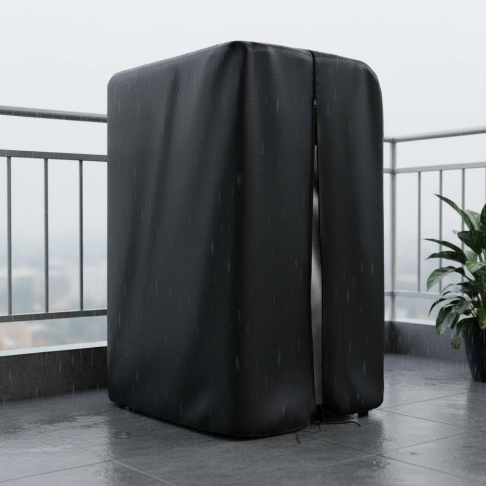 Copertura Protettiva Impermeabile Vinile Custodia Copertura Aderente Attrezzatura Fitness per Casa , Nero , L-64 68 82.5ins 163 173 210cm