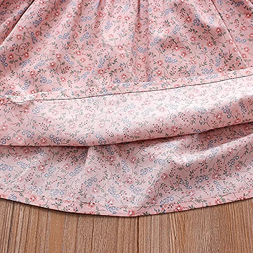 Mercatoo Vestido de verão para bebês meninas de 6 meses a 3 anos de manga curta com laço liso e chap