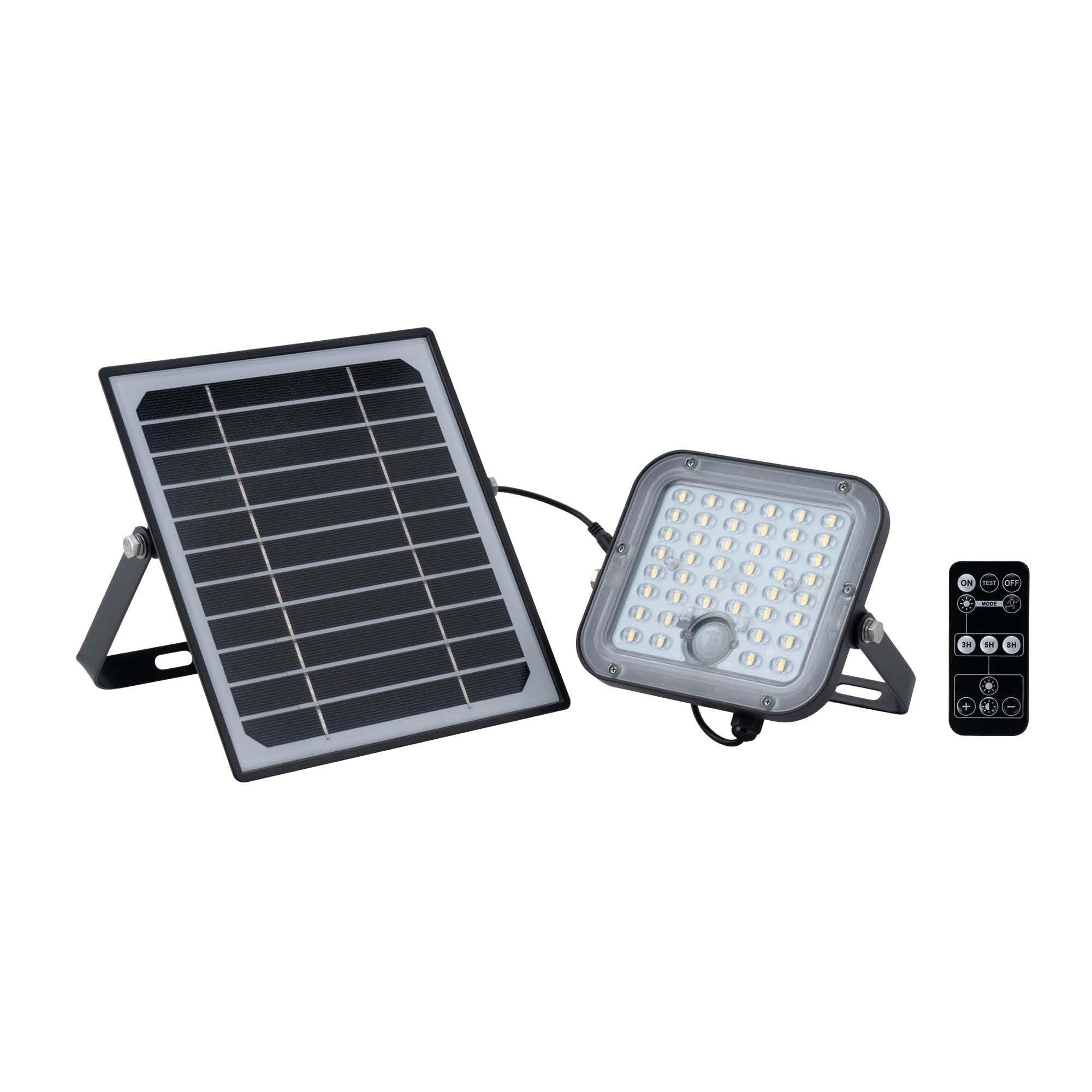 Ledvion - Modern Solar Wall Lamp WhiteMotion Sensor, 10W & 1500 Lumen, 4000K, IP65 Waterproof,