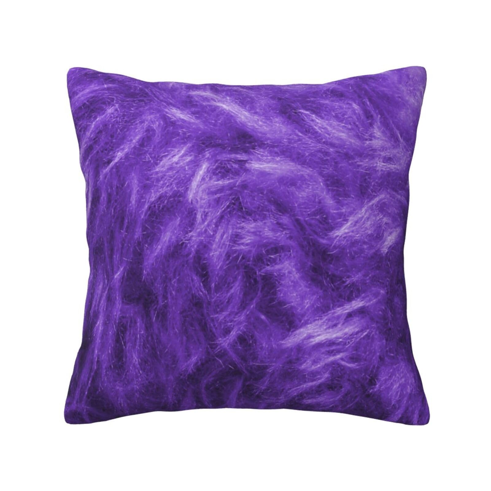 FFSHKOWE purple Decorative Throw Pillow Cover Double-Sided Printed Cushion Cover for Sofa Couch Bed Chair 40 x 40cm