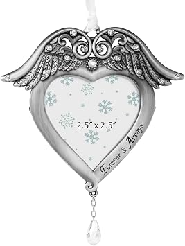 in Memory of Loved One Christmas Ornament -Memorial Picture Frame Forever in My Heart- Christmas Ornaments