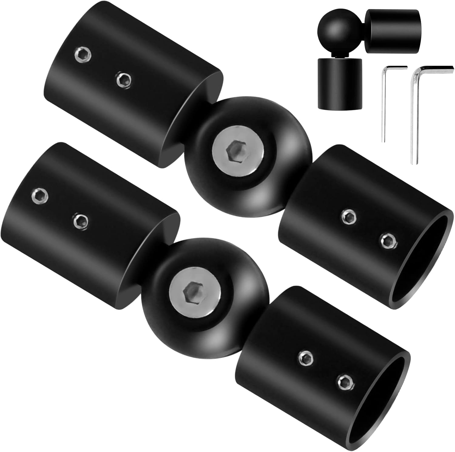 Curtain Rod Corner Connector Heavy Duty Hinged Elbow Connector for 1