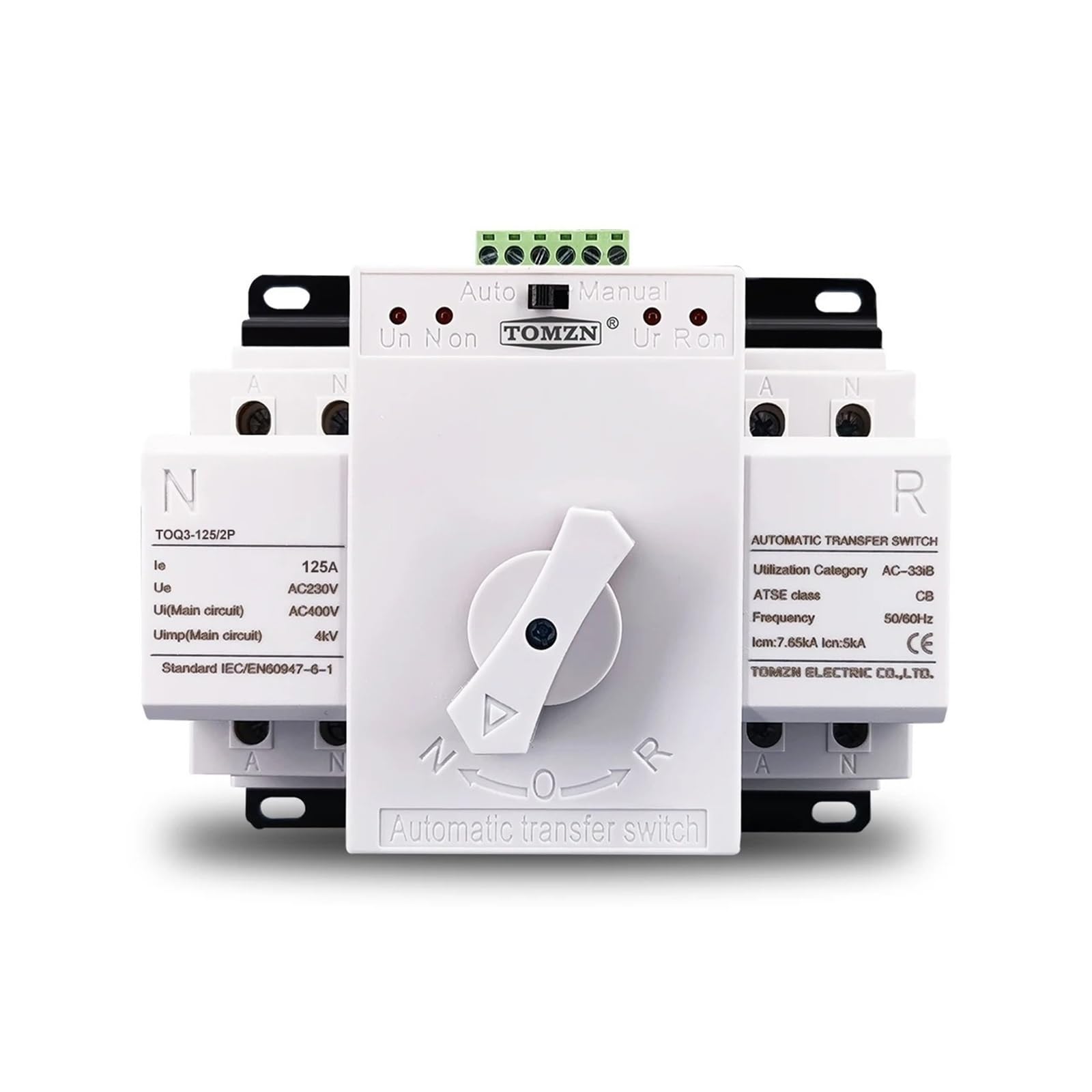 VSPPJYFG 2P 125A 230V Type Dual Power Automatic Transfer Switch TOQ3-2P/125 PV Generator
