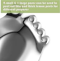 Vista 5 de Zester profesional de cítricos de limón con cuchillo de canal, pelador de queso de acero inoxidable, plateado