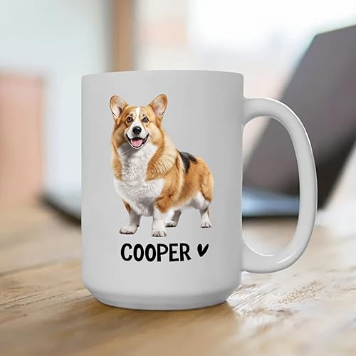 Miniatura 155 de Taza de café negra personalizada con nombre Chow Chow Chow de 11 onzas, taza de café blanca personalizada para perros Chow Chow, regalos para Chow