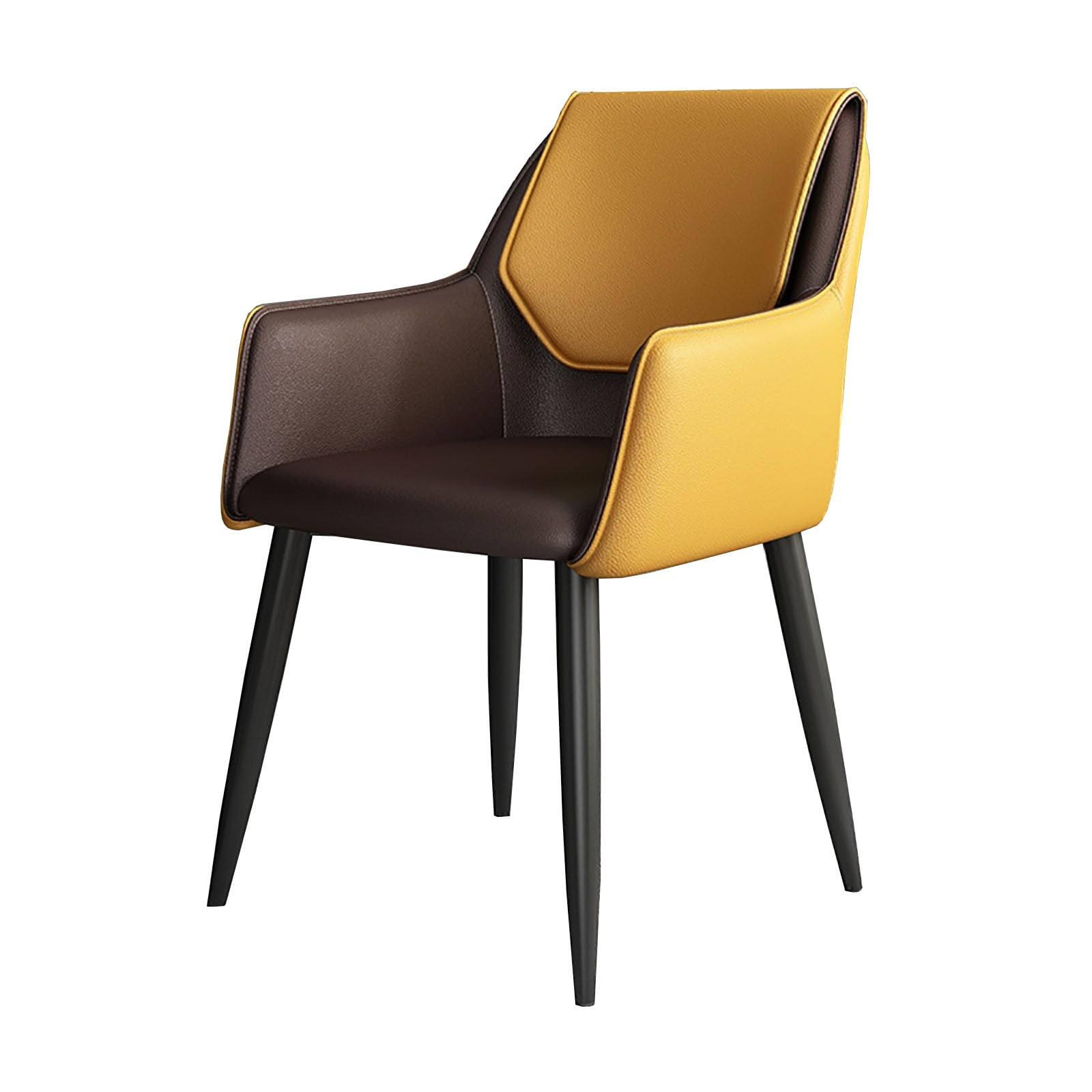 Sedia da pranzo moderna in pelle italiana comoda ed elegante per uso domestico ristorante o hotel (colore: E)
