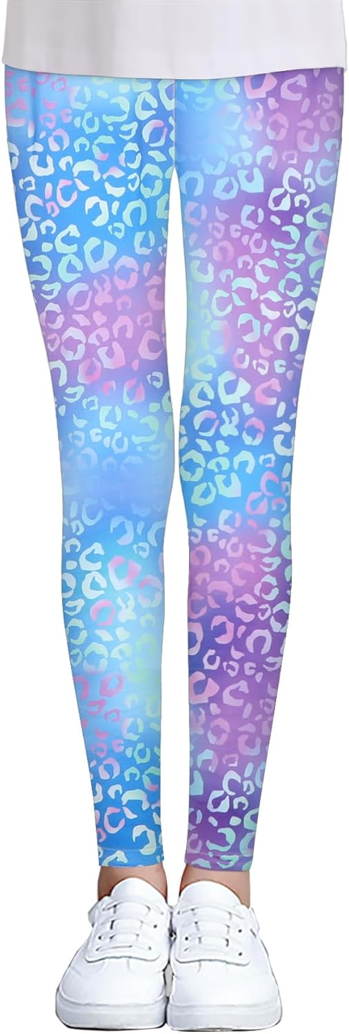 iLover Toddler Girls Cute Stretch Athletic Leggings Little Kids High Waisted Yoga Pants Ankle Length - Image 4