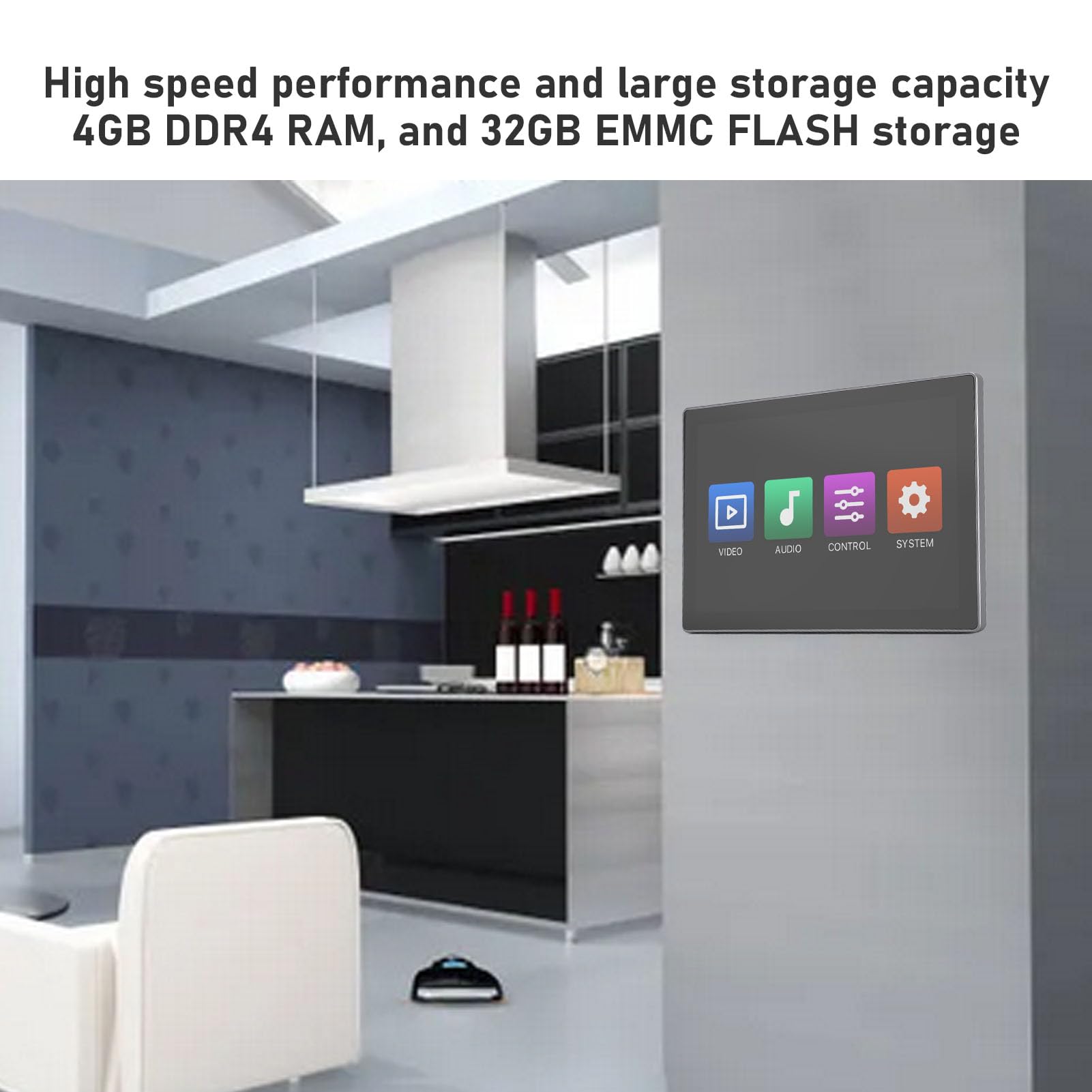 Pannello di Controllo Smart Home, Dimmer da 10 Pollici e Lettore Musicale di Sottofondo, Interruttore Timer di Controllo App Smart Life per Elettrodomestici Intelligenti, (Spina