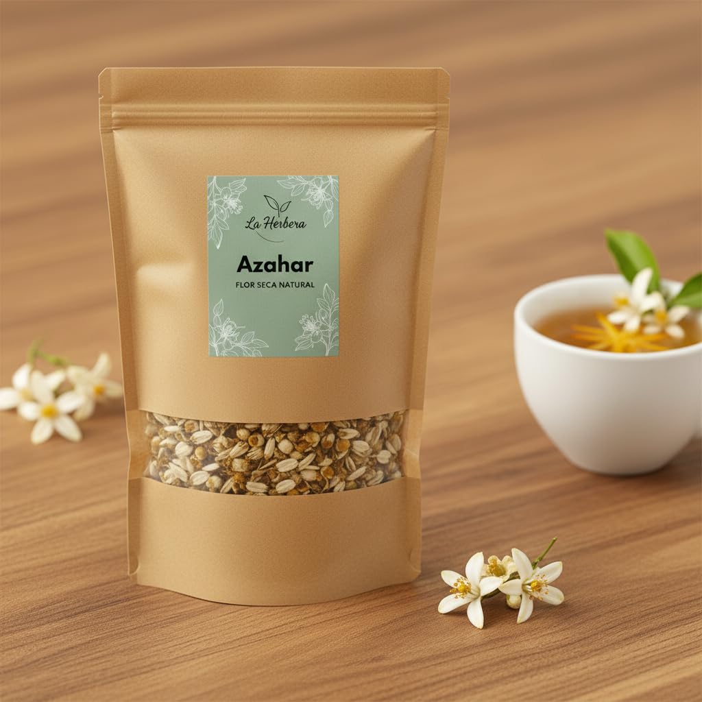 Azahar (Citrus aurantium) getrocknet lose 1000 g – für Kräutertees, 100% natürlich, ohne Zusätze – La Herbera