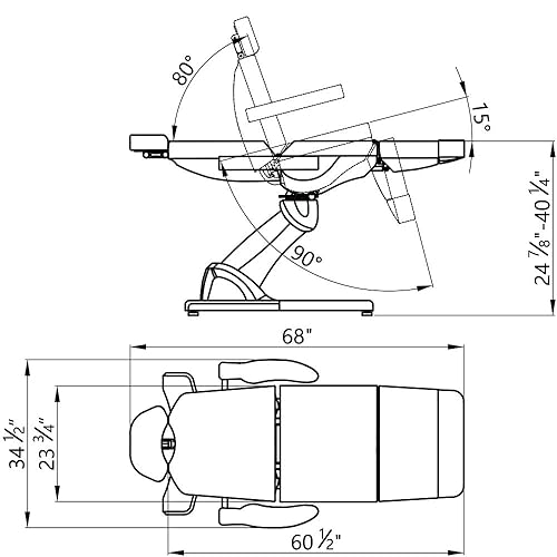 Miniatura 2 de Dir Silla médica PAVO del examen dental de los médicos de la podología de la belleza facial de la silla del balneario