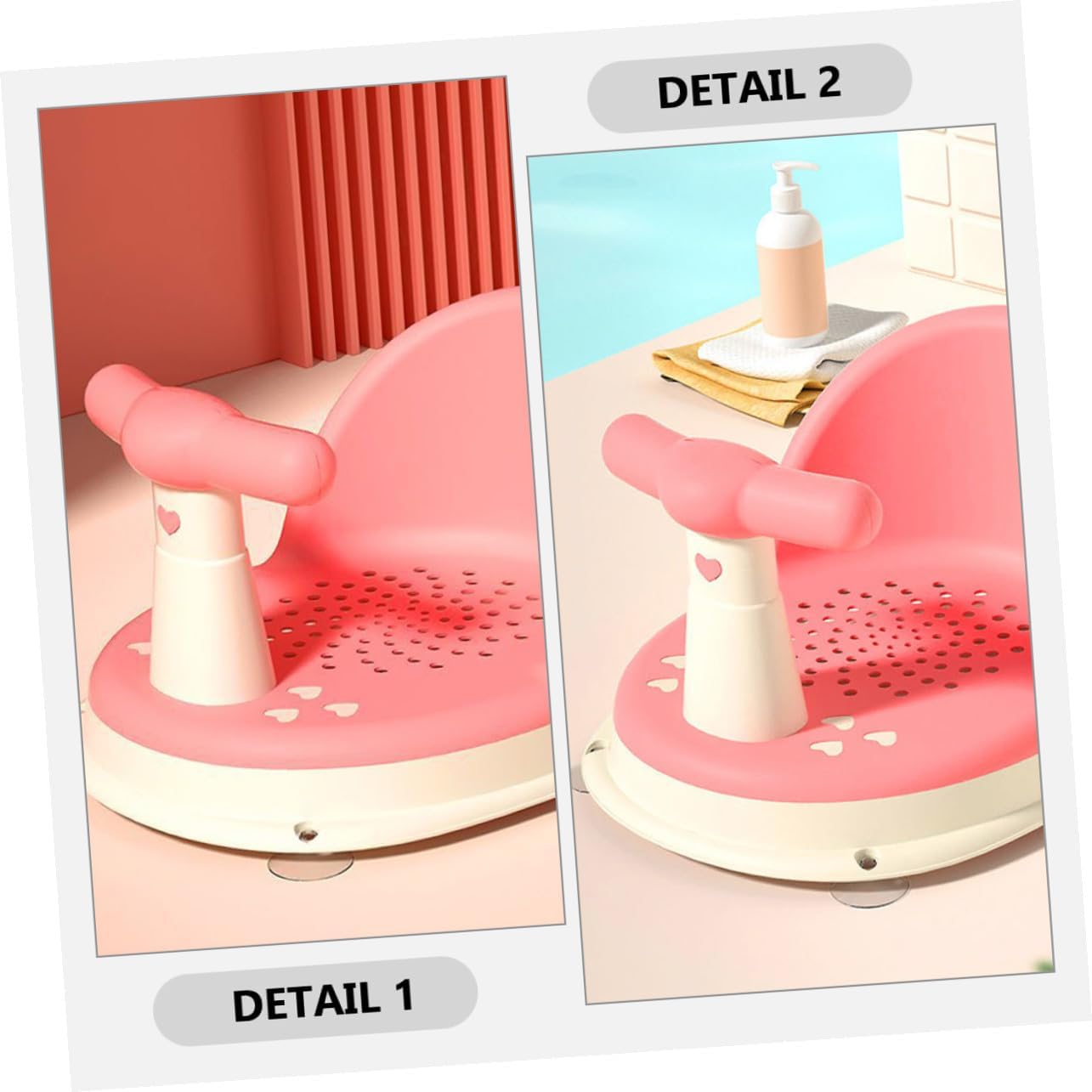 TOYANDONA Multifunctional Bath Seat with Ergonomic Backrest and Suction Cups for Stable Support Sit-up Shower Chair Non-Slip Bathtub Seat for Safe Bath