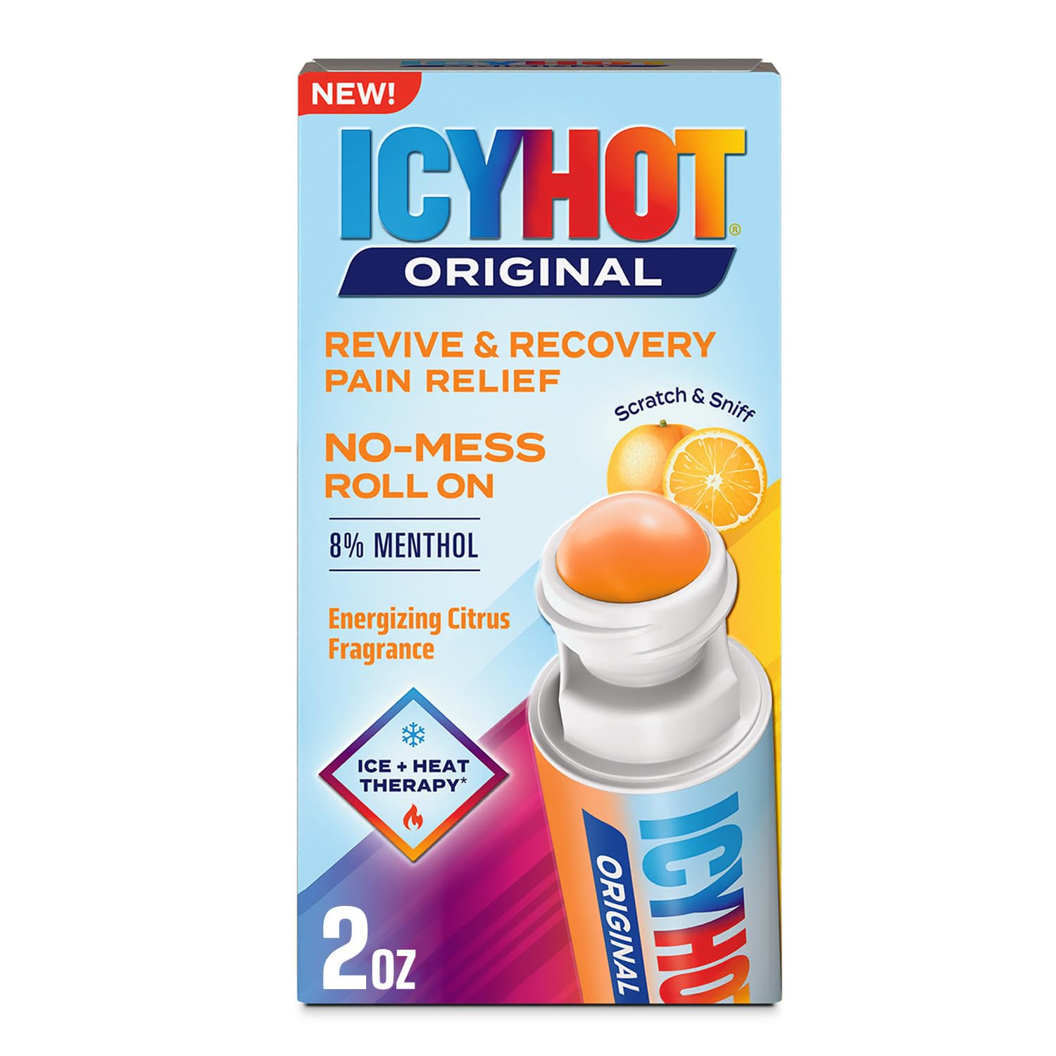 Icy Hot Original Revive &amp; Recovery Relief Roll-On, Energizing Citrus, 2 oz.