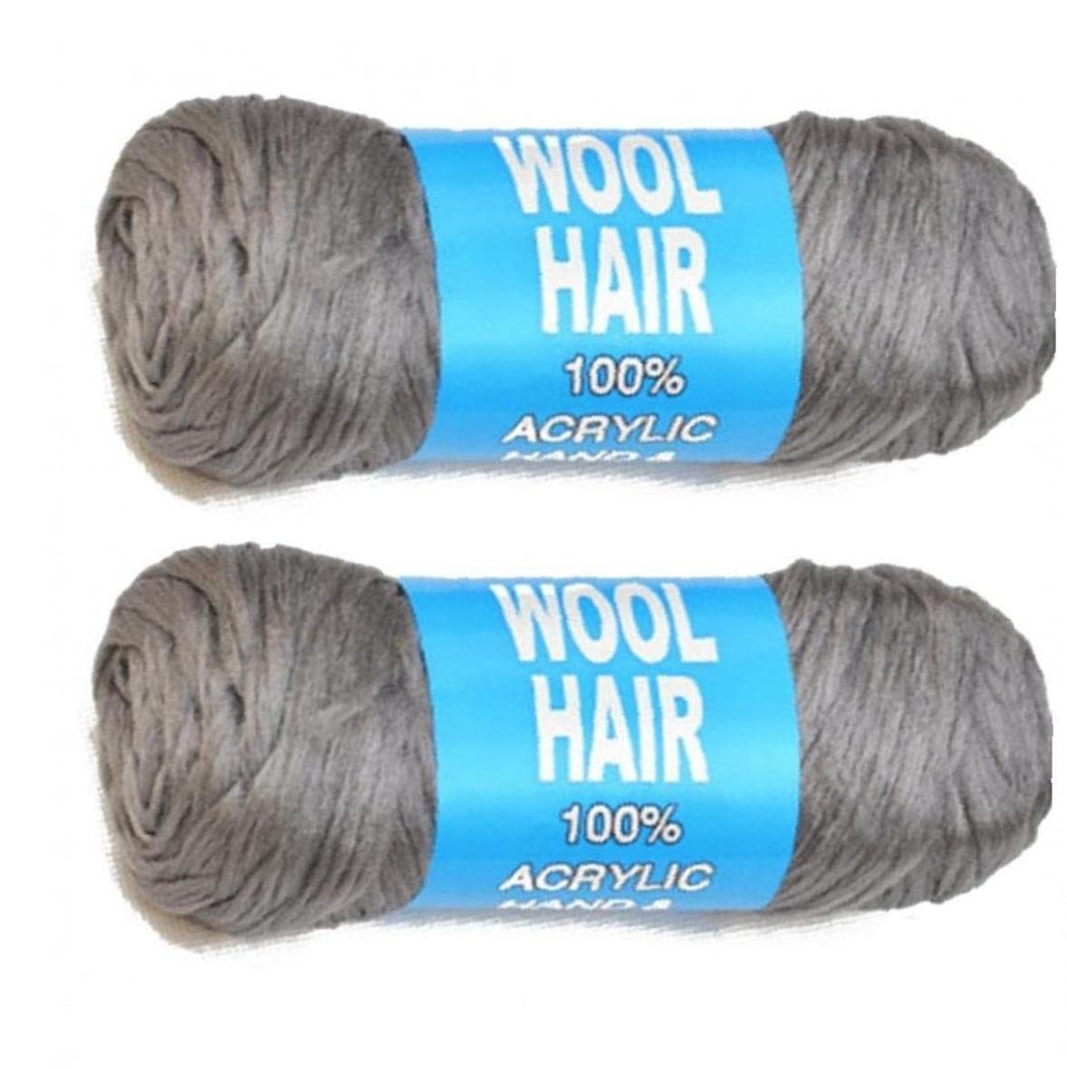 Haowul Brazilian Wool Hair 1 Roll Gray Acrylic Yarn for African Hair Braiding Sengalese Twisting Jumbo Braids/crochet Locs/wraps/dreadlocks