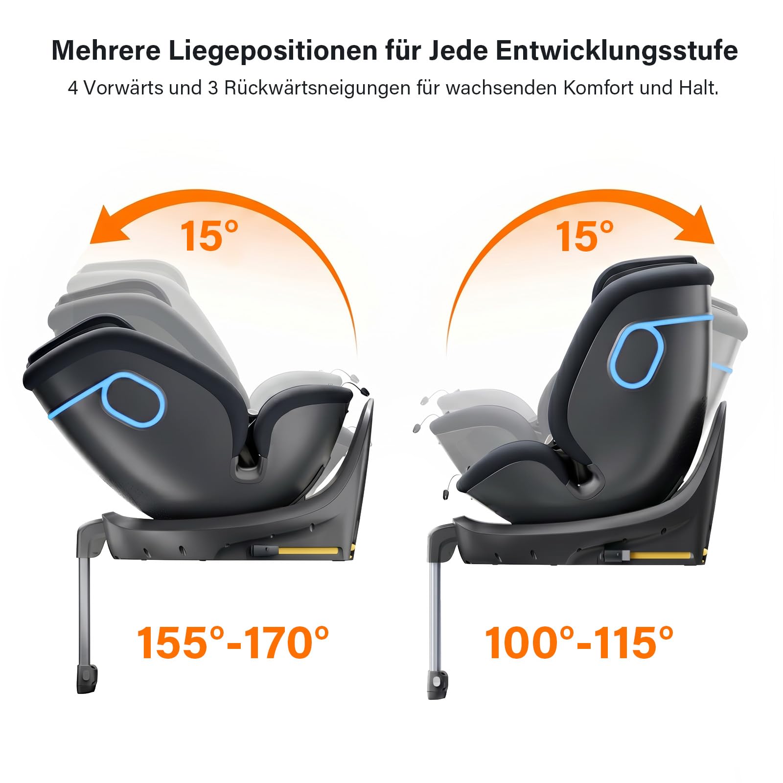 AS5 i-Size kindersitz, 360 Grad Drehbar, Mit ISOFIX, Schwarz | Zweizonen-Kühlsystem; Sprachsteuerung; i‑Size Standards Hinaus; Mit ISOFIX, 360°-Drehung; 0–12 Jahre, 40–150 cm(ca. 0-25 kg)