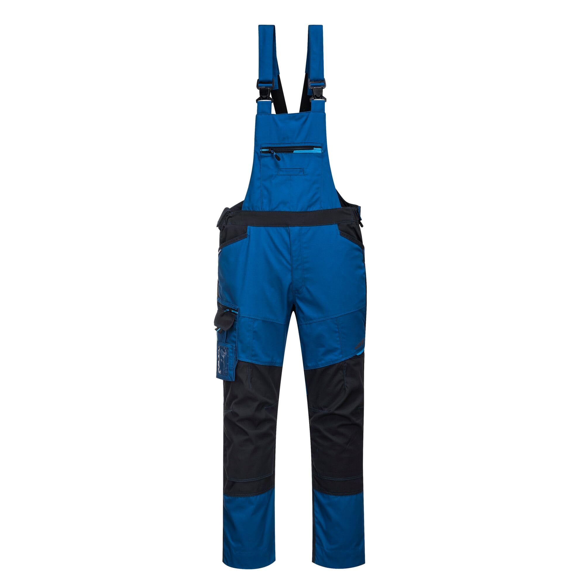 Portwest Persian Blue T704 Wx3 Kneepad Work Bib And Brace Various Colours