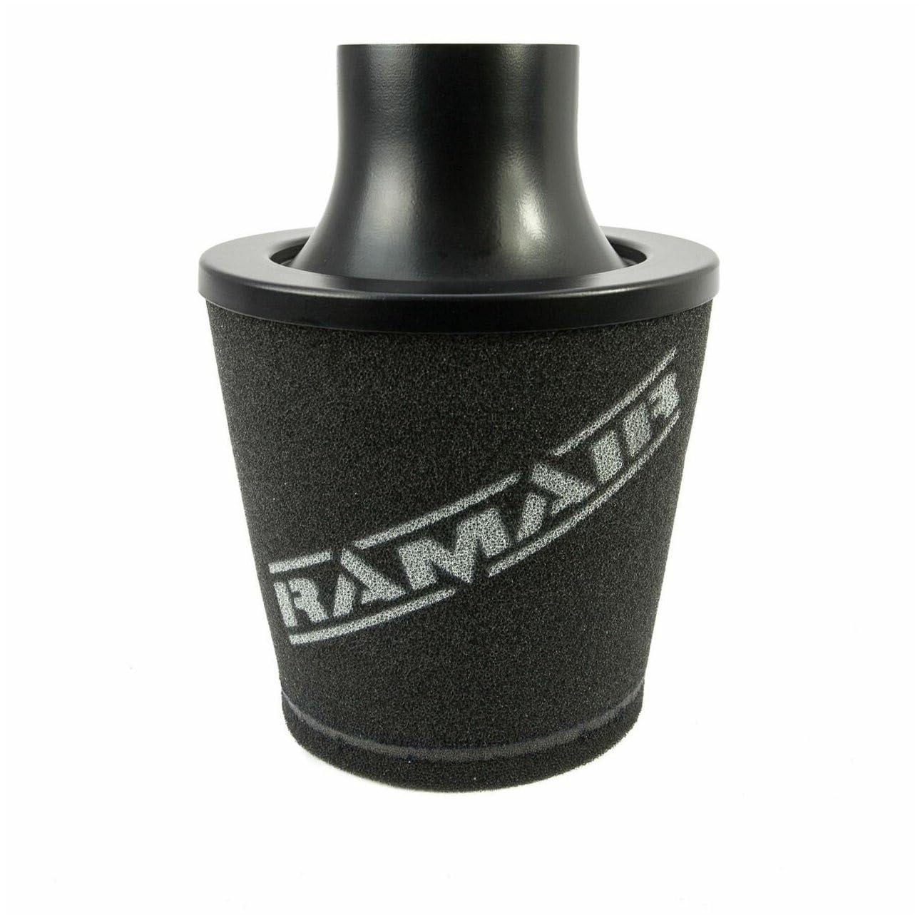 RamAir Universal Alloy Neck Cone Air Filter (Black) - Medium Cone, 70mm OD Neck