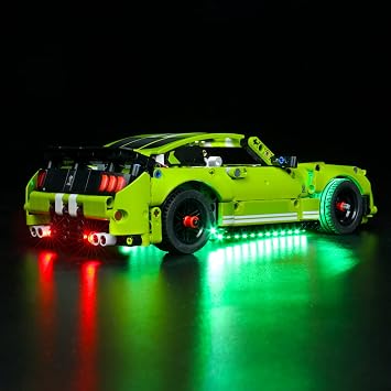 VONADO LED Light Kit Compatible with Lego Technic Ford Mustang Shelby GT500 42138, DIY Lighting for Mustang 42138 (NO Model, ONLY Light)