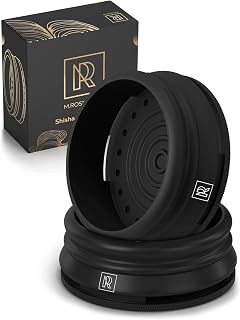 M. ROSENFELD Smokebox Shisha - Nitro Negro - Cabezal de Gestión de Calor Shisha con base de doble anillo. Se adapta a todos los cabezales comunes, la Shisha HMD