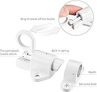 Vista 3 de 4 pestillos autobloqueantes, pestillo de puerta de resorte para valla de madera, pestillos automáticos de puerta resistentes de seguridad, cierre