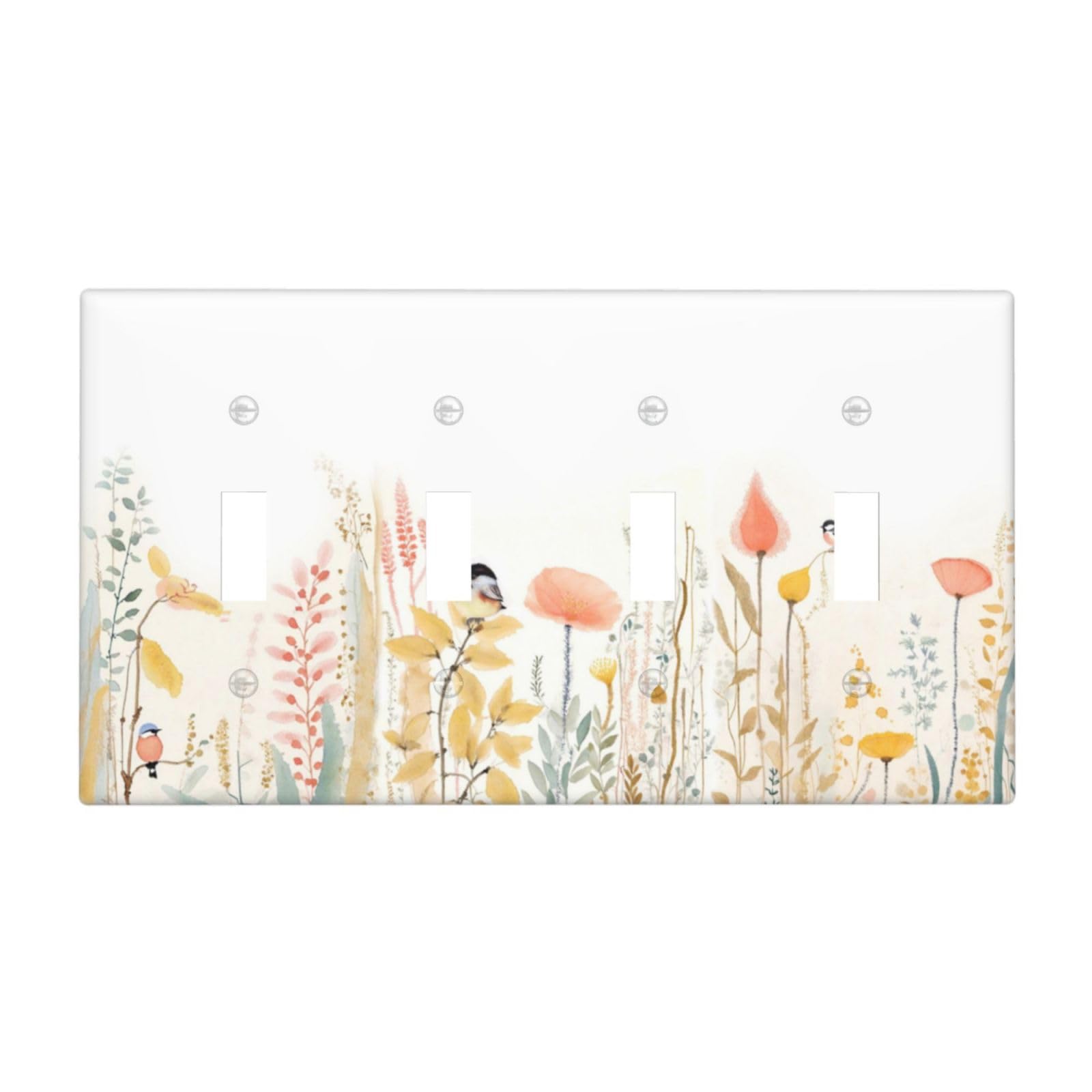 Floral Green Outlet Covers - Decorative Switch Plates -15