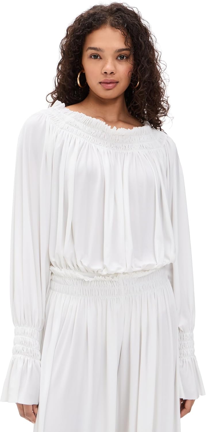 Norma Kamali Women's Peasant Bodysuit