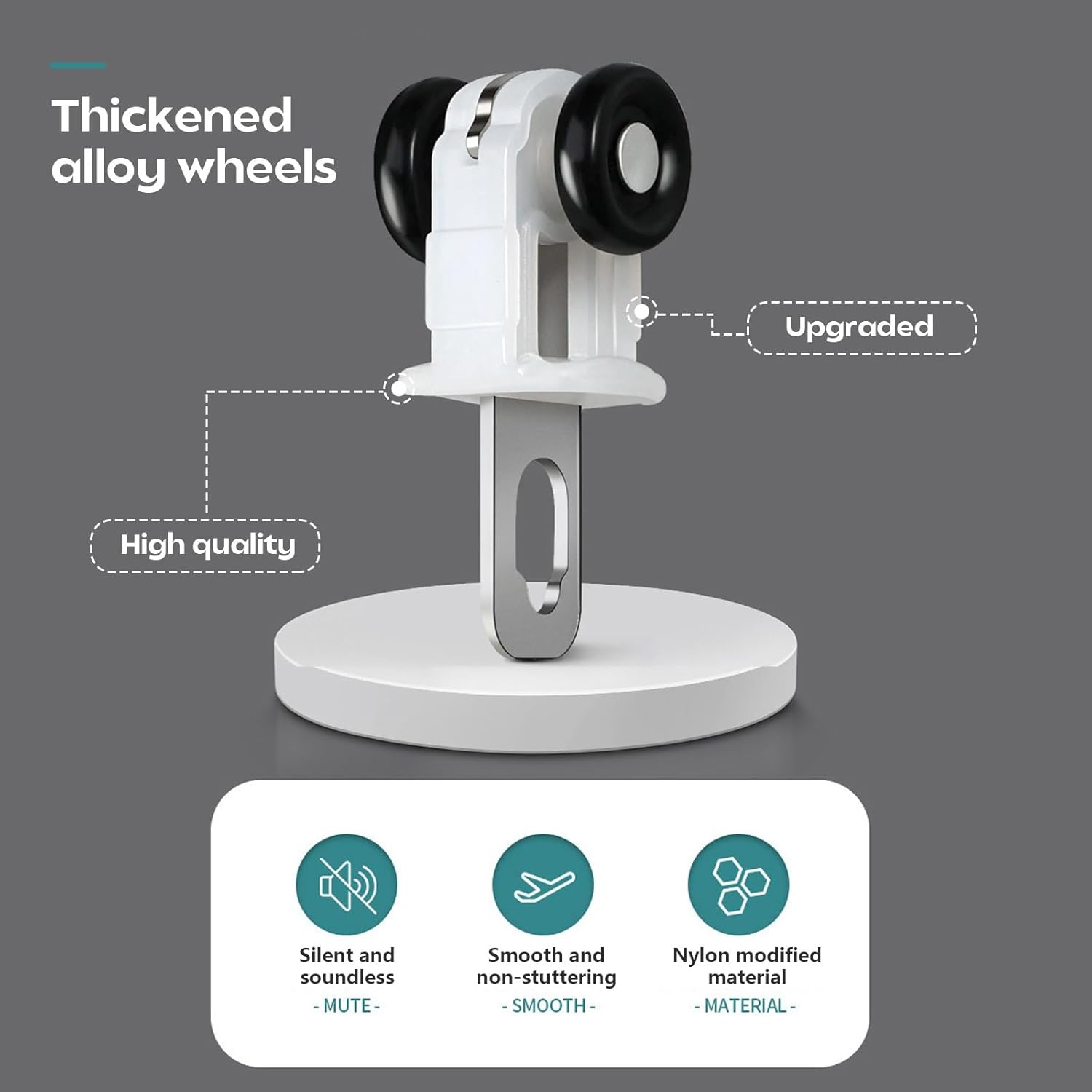 Modern Aluminum Curtain Track Ceiling Mount for Room Dividers, 500cm (4 x 125cm), Stylish Privacy Solution for Open Spaces, Champagne Finish, Simple Décor Style