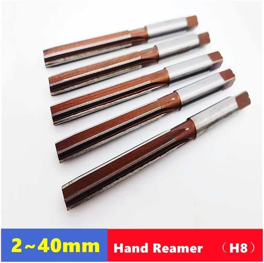 H8 Manual Straight Slot Reamer 2-40mm, 9Sicr Manual Square Shank Reamer, Manual Reaming and Precision Cutting Milling Cutter(1pcs 24mmH8)