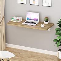 Vista 7 de Mesa flotante de madera montada en la pared, mesa de comedor plegable multifunción, escritorio de computadora, banco de trabajo, para oficina