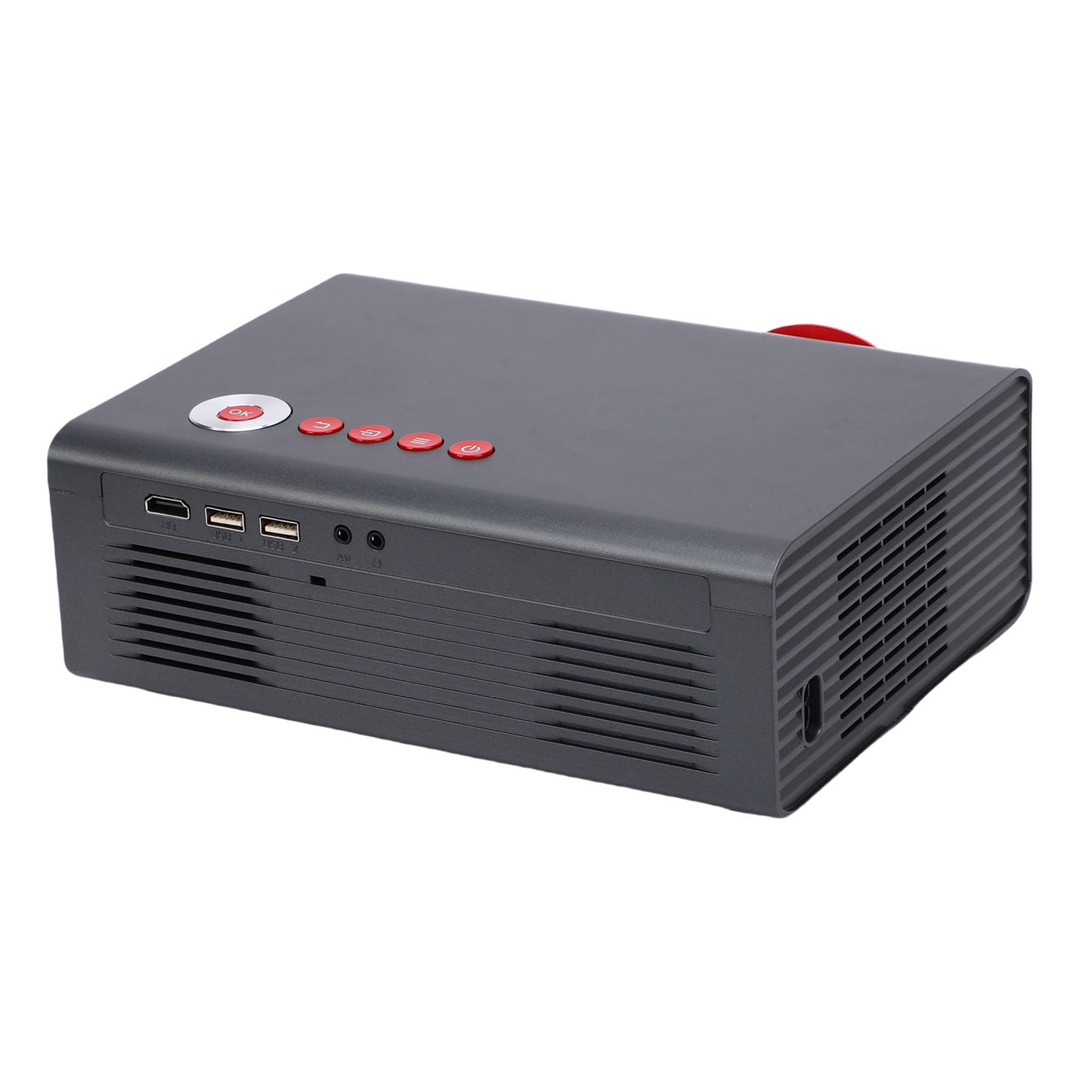 RiToEasysports Proiettore Portatile, Proiettore Tascabile LED HD 1080P con Altoparlante Integrato e Telecomando, per Film in Campeggio in Ufficio a Casa (Spina europea)