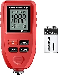 DOLUNTO Thickness Gauges TC100 Blue Thickness Gauge for Car Measuring Instruments FE/NFE Car Paint Tester 0-1300μm Paintwo...