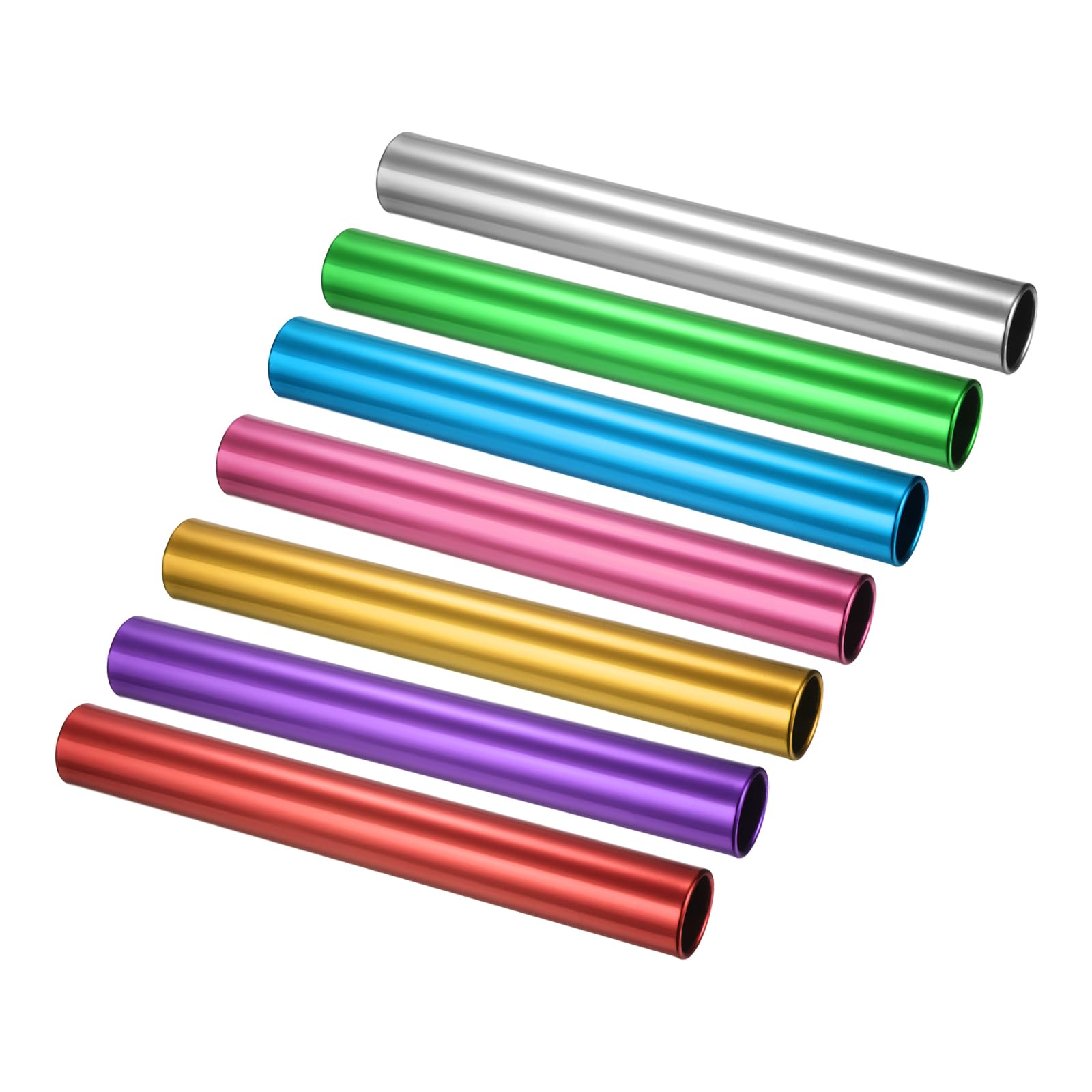 PATIKIL 1 set di bacchette a relè in alluminio, per corsa, palestra, pista, attrezzatura da campo, giochi di classe, sport all'aria aperta, corsa, multicolore