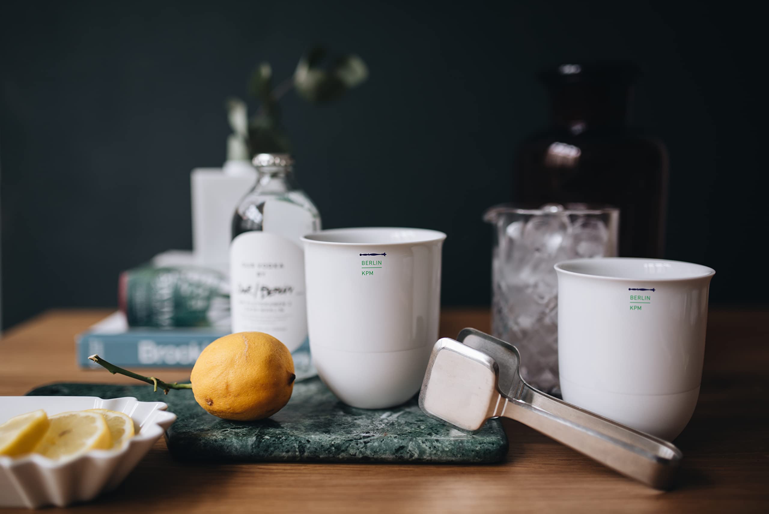 KPM Berlin LAB kubek zestaw duo nr 2H, ręcznie wykonany kubek porcelanowy 0,35 l, kubek do kawy, zestaw białych kubków w pudełku prezentowym