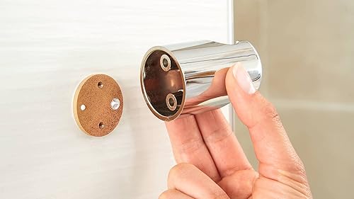 Miniatura 9 de tesa Draad - Escobilla de ducha autoadhesiva, de metal cromado de alto brillo, sin taladros con tecnología de montaje adhesivo tesa Power, 6.890 in